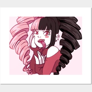 Monster girl pink Posters and Art